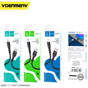 Fast Charging Data Cable – Available in Type-C, Micro, and Lightning for Android, iPhone, Tablets, and More