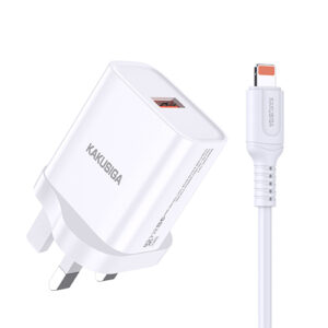 18W Fast Charger with 1M Lightning Cable – Smart Adaptive Charging
