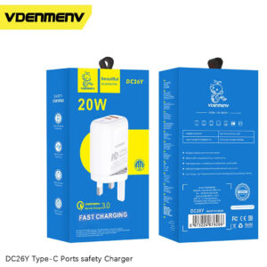 VDENMENV 20W Fast Charging Adapter, QC 3.0 Wall Charger