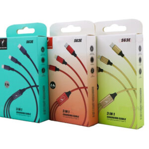 3-in-1 Fast Charging Cable – Lightning, Micro USB, and Type-C | 2.4A Max Output | 120cm