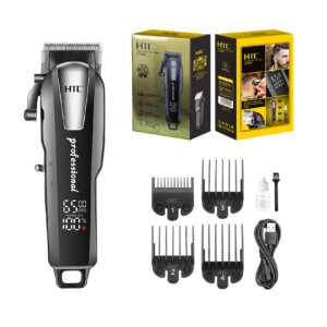 HTC CT-8083 Professional Hair Clipper & Trimmer – Ceramic Blade, LED Display, 2000mAh Rechargeable Battery