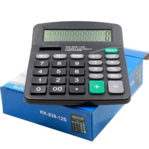 Electronic Desktop Calculator – 12-Digit, Two-Way Power, Big Display - KK-838-12S