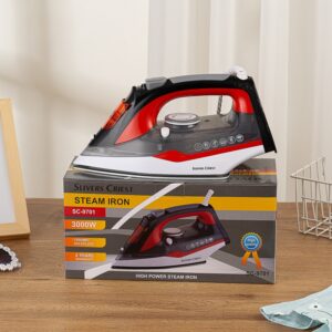 SLIVER CREST 3000W Powerful Steam Iron – 450ml Large Water Tank, Fast Heat-Up, Anti-Drip & Vertical Steam