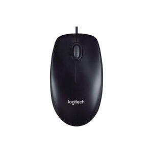 Logitech M90 Wired USB Mouse – Plug & Play, 1000 DPI Optical Tracking, Ambidextrous Design