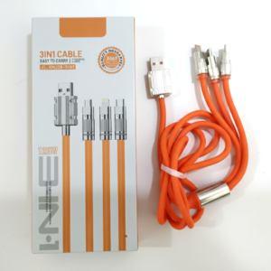 3-in-1 Fast Charging Cable 120W – USB to Type-C, Lightning & Micro USB Multi Charging Cable