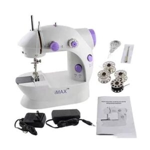 Mini Sewing Machine – Portable Electric Sewing Machine with Foot Pedal, Double Thread & 2 Speed Control