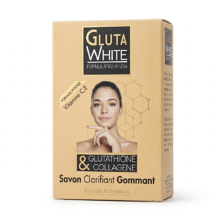 Gluta White Clarifying Exfoliating Soap with Glutathione & Collagen by Roger Portman - Formulated in USA - Advanced Brightening and Anti-Aging Formula with Vitamin C & E