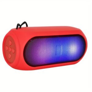 Portable Wireless Bluetooth Speaker with RGB Lights | 6W Output | 1200mAh Battery | USB/TF/FM Radio Support